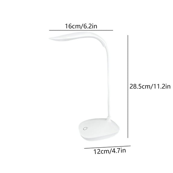 Yoloke Small Desk Light Eye- Lamp Toilet Seat Covers Small Desk Lamp Table Light Table Lamp Dimming Lamp Reading Lamp Student Reading Light Led(White)