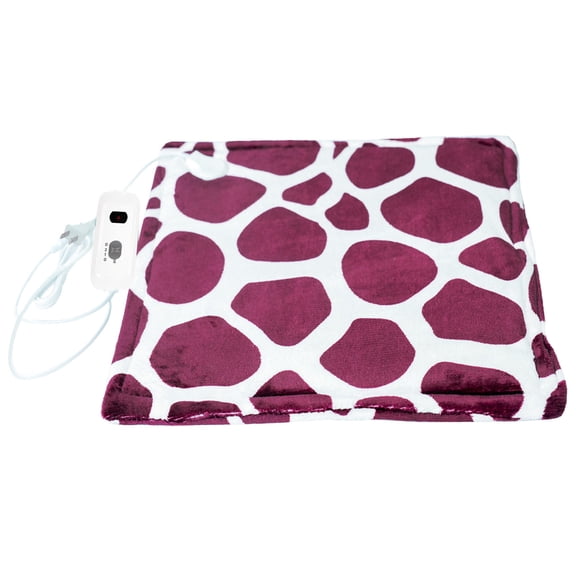 Yoloke Small Heated Blanket Portable Electric Blanket Throw Soft Flannel Heating Blankets Machine Washable Rose Red Warming Pad