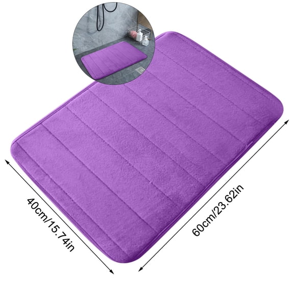 Yoloke Soft Memory Foam Bath Rug, Absorbent Luxury Bath Rug Mat, Quick Dry Bath Mat for Front Floor of Bathtub, Shower Floor and Toilet