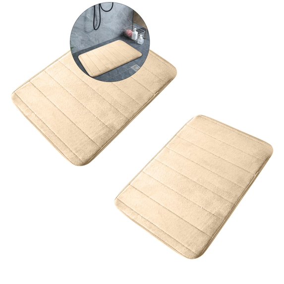Yoloke Soft Memory Foam Bath Rug, Absorbent Luxury Bath Rug Mat, Quick Dry Bath Mat for Front Floor of Bathtub, Shower Floor and Toilet
