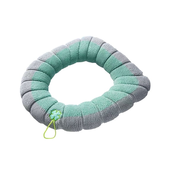 Yoloke Soft Warm Toilet Seat Cover Set with Handles, Breathable Knitted for Winter Use, Easy Installation & Cleaning, Suitable for Round & Elongated Toilets