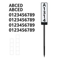 Yoloke Solar Address Sign, Vertical Address Numbers, Illuminated House Number Sign, IP65 Waterproof Warm/Cold White Lighted House Numbers for Driveway Marker Home Yard Street