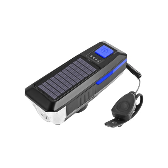 Yoloke Solar-Powered USB Rechargeable Bicycle Headlight with Strong LED Flashlight - 3 Modes, Weatherproof, Easy Installation for Cycling Equipment