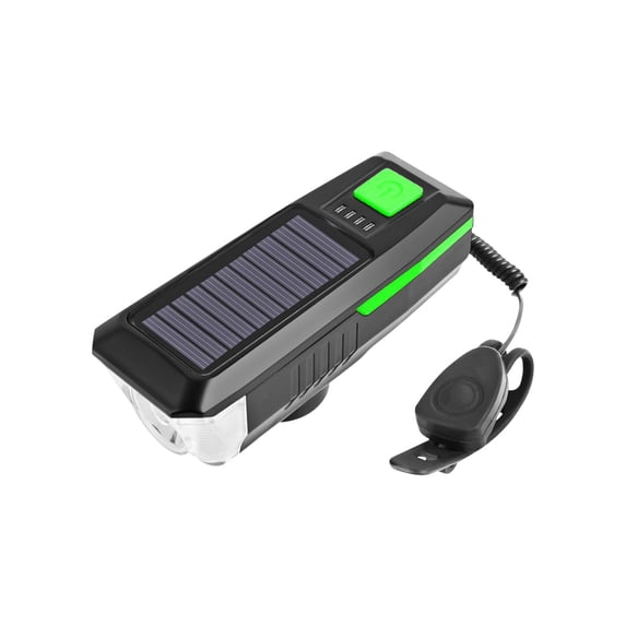 Yoloke Solar-Powered USB Rechargeable Bicycle Headlight with Strong LED Flashlight - 3 Modes, Weatherproof, Easy Installation for Cycling Equipment