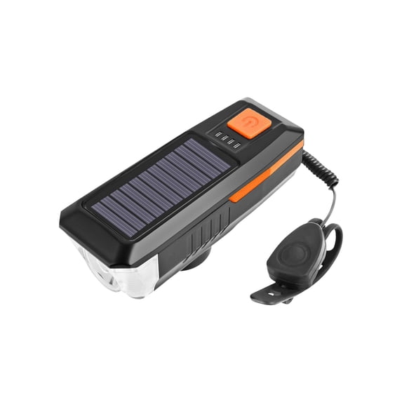 Yoloke Solar-Powered USB Rechargeable Bicycle Headlight with Strong LED Flashlight - 3 Modes, Weatherproof, Easy Installation for Cycling Equipment