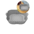 thumbnail image 1 of Yoloke Square Silicone Air Fryer Liners, Silicone Air Fryer Liners Pot, Food Safe Air Fryer Oven Accessories, Replacement Of Parchment Paper, Reusable Air Fryer Silicone Inserts, 1 of 5