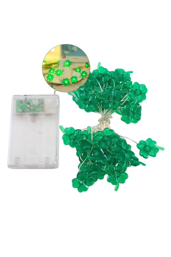 Yoloke St. Patrick's Day Decorative Lights Green Clover LED String Light Lucky Clovers Lights for Bedroom Party Feast of Saint St. Patrick's Day Decoration
