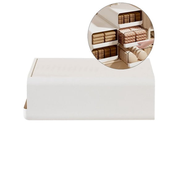 Yoloke Stackable Foldable Plastic Storage Bin | Magnetic Door | Easy to Install | for Bedroom, Closet, Kitchen