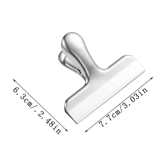 Yoloke Stainless Steel Bag Clips, Heavy Duty Metal Bag Clips Food Clip Strong Snack Clips Tightly Seals Chip Coffee Bread Cereal Bags Clips for Home Kitchen Office Camping