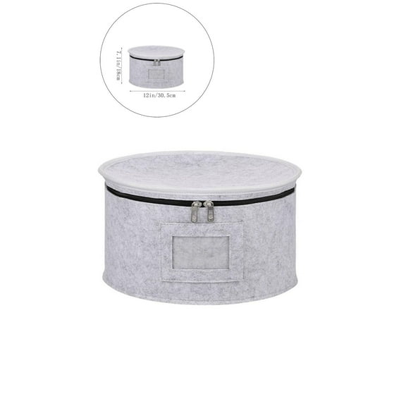 Yoloke Storage Containers, Hard Shell Case for Organizing, Stackable Moving Storage Box with Felt Plate Dividers for Dishes, Glasses, Mugs