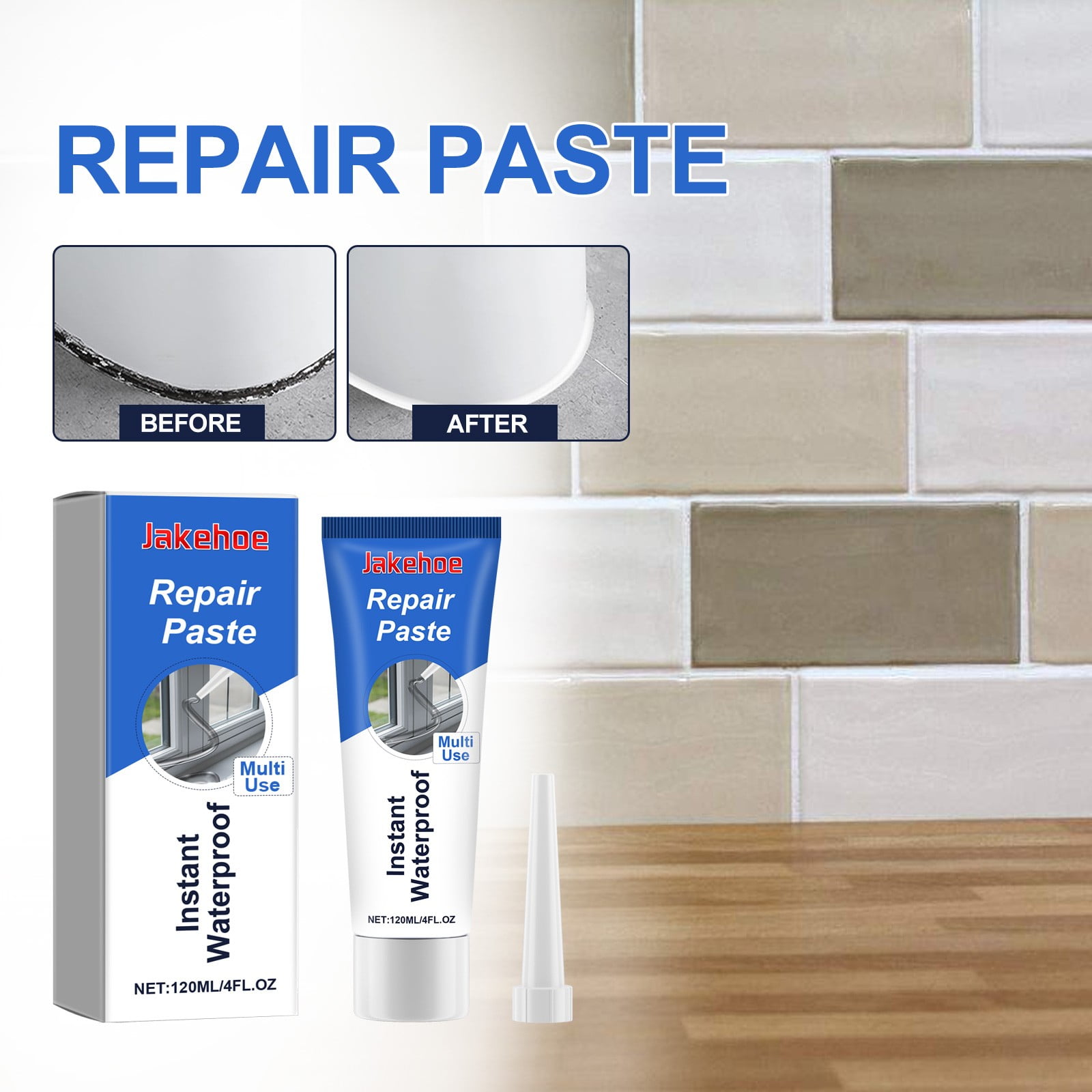 Yoloke Tile Space Repair Glue Watertight & MoldProof, Easy to Clean