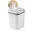 thumbnail image 1 of Yoloke Tiny Countertop Trash Can, Tiny Trash Can with Push Button Lid，Mini Desktop Garbage Can with Push-Button(White), 1 of 5