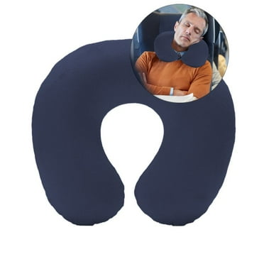 Yoloke Travel Neck Pillow - Lightweight Extra Comfort Memory Foam - U-Shaped Neck Pillow for Travelling(Navy)