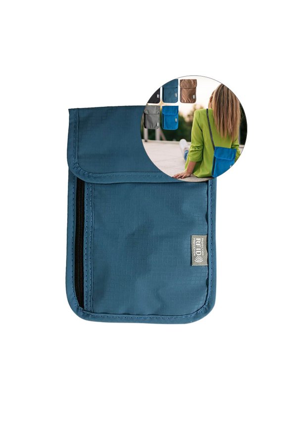 Travel Neck Wallet – Passport Holder Organizer Neck Pouch, Portable Easy to Conceal Travel Pouch， Passport Holder Neck Pouch Blocking Waterproof Neck Travel Wallet
