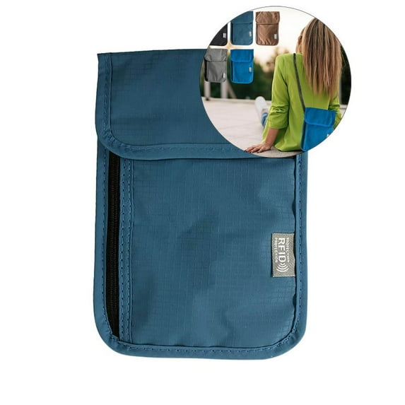 Yoloke Travel Neck Wallet – Passport Holder Organizer Neck Pouch, Portable Easy to Conceal Travel Pouch, Passport Holder Neck Pouch Blocking Waterproof Neck Travel Wallet