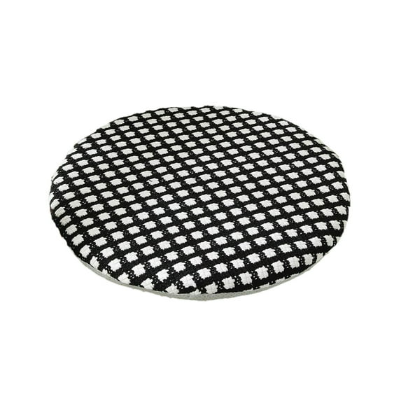 Yoloke Tufted Corduroy Seat Cushion - 14 Inch Memory Foam Added Floor Pillow for Living Room & Tatami Use(Black)