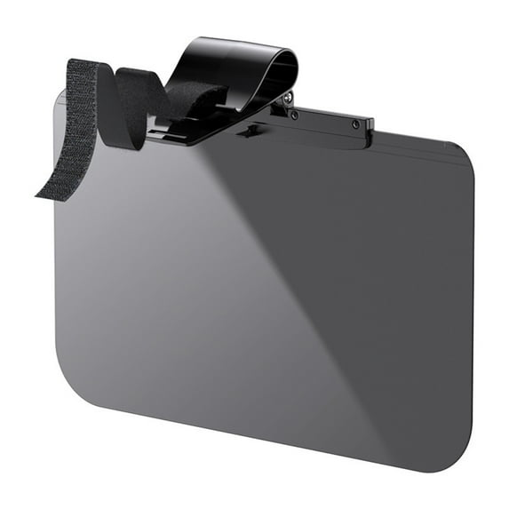 Yoloke Universal Car Sun Visor Extender - Black PVC, UV400 Protection, Flip-Up Design, Adjustable, Large Coverage for Clear View & Safe Driving, 1362x846in