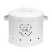 Yoloke Vegetable Storage Barrel Kitchen Garlic Container Potato Jar Garlic Storage Pot Garlic Holder Home Ginger Keeper Potato Onion Garlic Storage Canister Ginger Storage Jar for Home