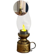 Yoloke Vintage Flameless Kerosene Lamp, Nightstand Oil Lamp, Led Vintage Kerosene Lamp, Oil Lamp for Indoor Or Tabletop Decoration and Emergency Lighting