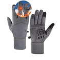 thumbnail image 1 of Yoloke Winter Gloves for Cold Weather Anti-Slip Thermal Running Gloves for Touchscreen Windproof Water-Resistant Gloves for Outdoor Cycling Hiking Driving Skiing, 1 of 5