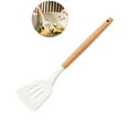 thumbnail image 1 of Yoloke Wood and Silicone Slotted Spatula - Non-Stick, High Temperature Resistant, Lightweight & Durable for Kitchen, Camping, and Baking | Easy to Clean, 1 of 5