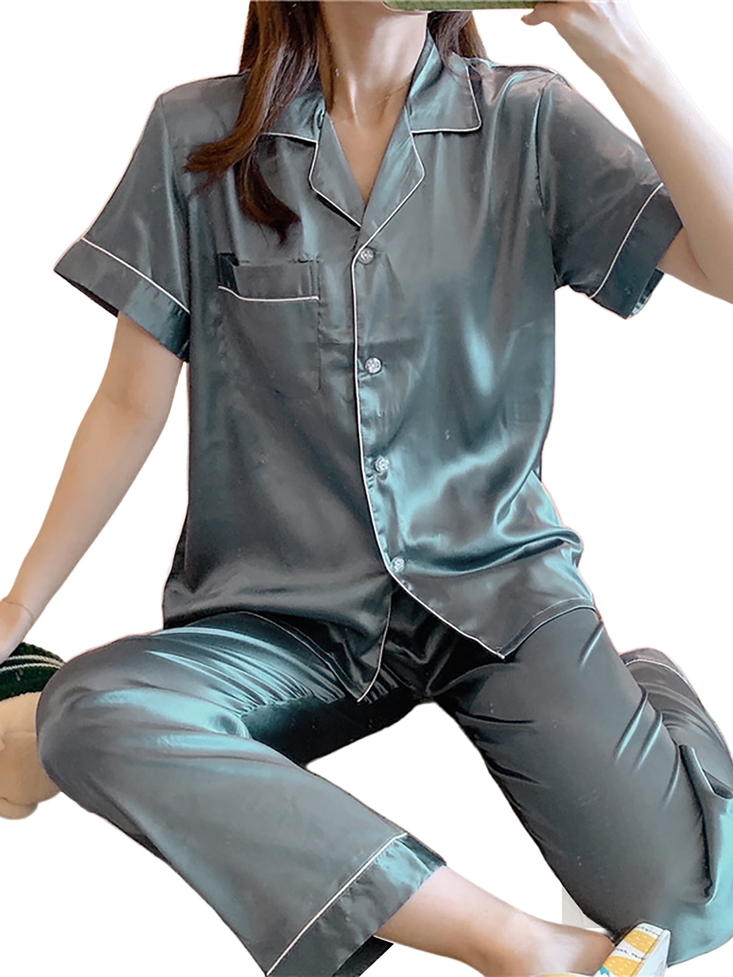Women S Plus Size Loungewear Bottom Nighty Pure Color Bed Cotton Short Pant Shorts