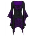 thumbnail image 1 of Yolossia Womens Halloween Witch Vampire Costume Gothic Vintage Blouse Tops, 1 of 5