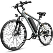Yoloway Electric Bike for Adults, 27.5" E Bike for Adults, 500W Ebike with 480Wh Removable Battery, Commuter Electric Mountain Bike with Front Fork Suspension