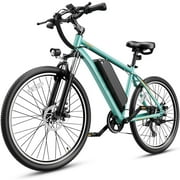 Yoloway EB5 Electric Mountain Bike for Adults with 350W Motor, 36V 10AH Removable Battery, 26" Tires Electric Bike, 40 Miles Range, Front Fork Suspension, Shimano 7 Speed