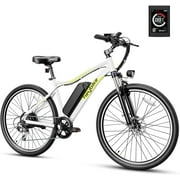 Yoloway Racemax Electric Bike for Adults, 500W 27.5" E-Mountain Bike with 600WH Removable Battery, 7-Speed and Front Suspension Ebike, UL2849