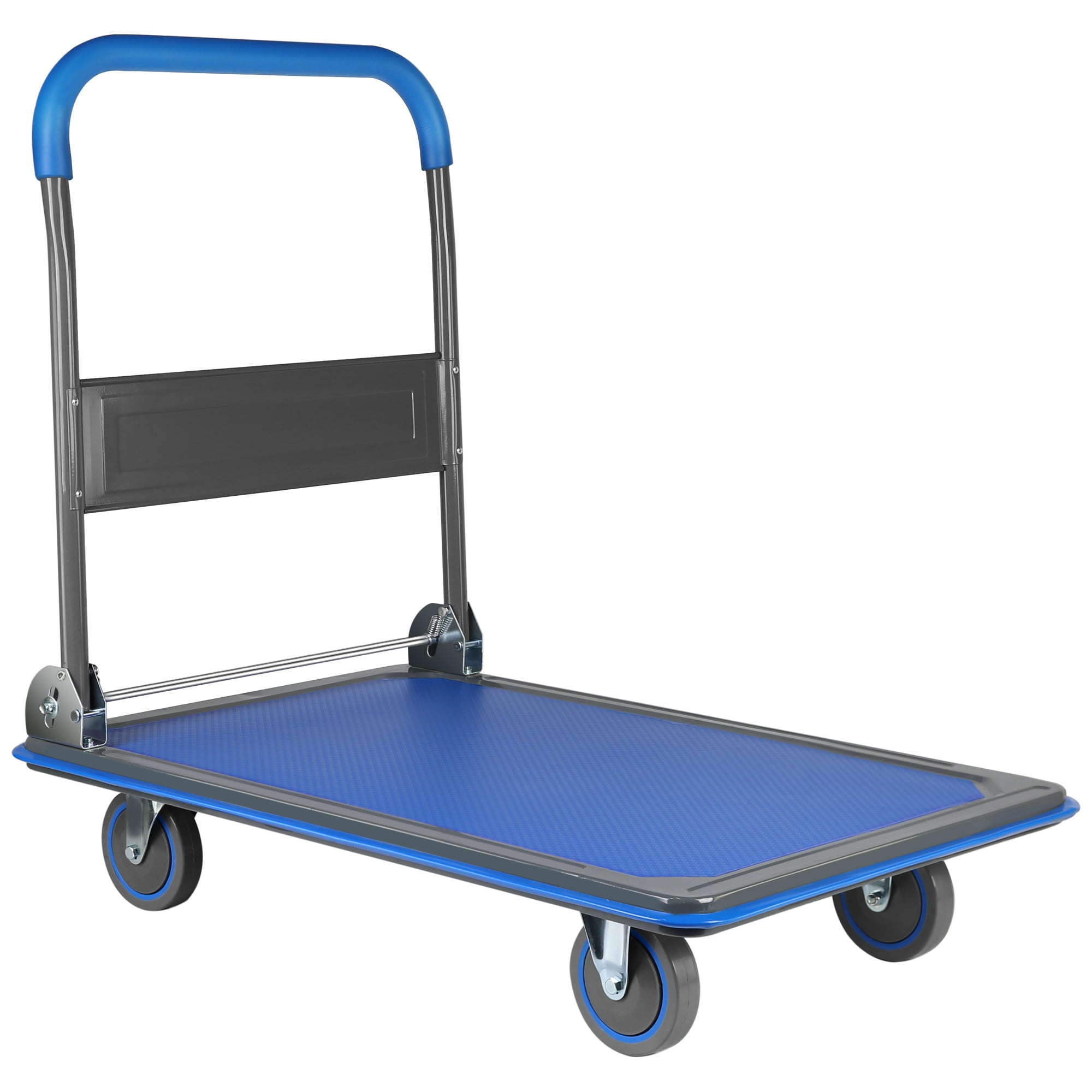 660 lbs Capacity Blue Steel Folding Platform Hand Truck Dolly