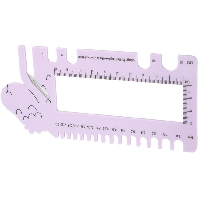 Yoluxingy Needle Crochet Gauge, Practical Durable Crochet Plastic Ruler