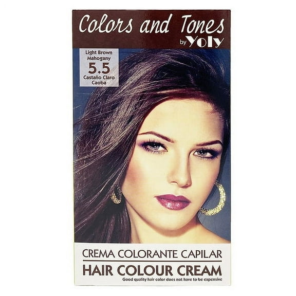 Yoly Shine Permanent Hair Color Cream 5.5 Light Brown Mahogany