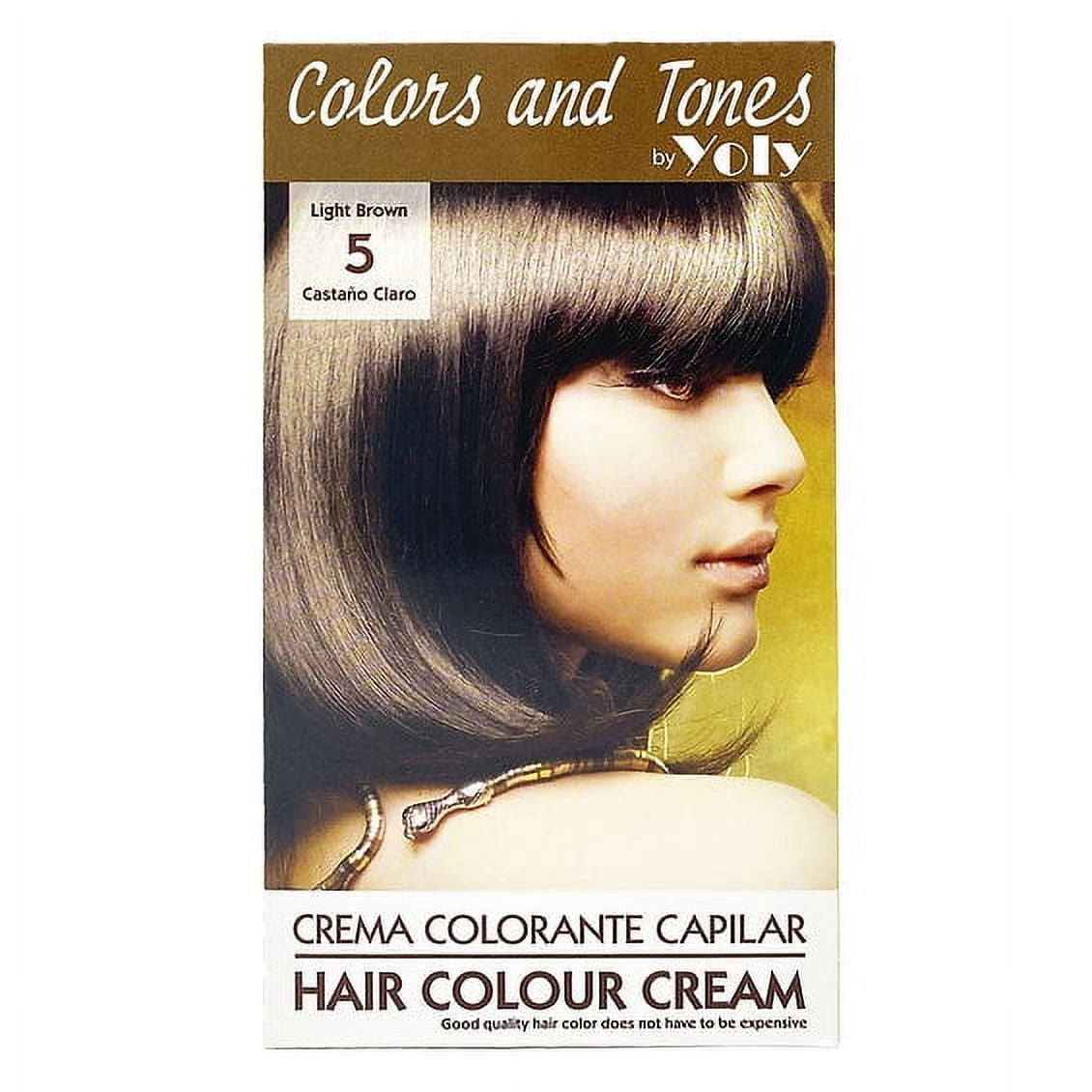 Yoly Shine Permanent Hair Color Cream 5 Light Brown 