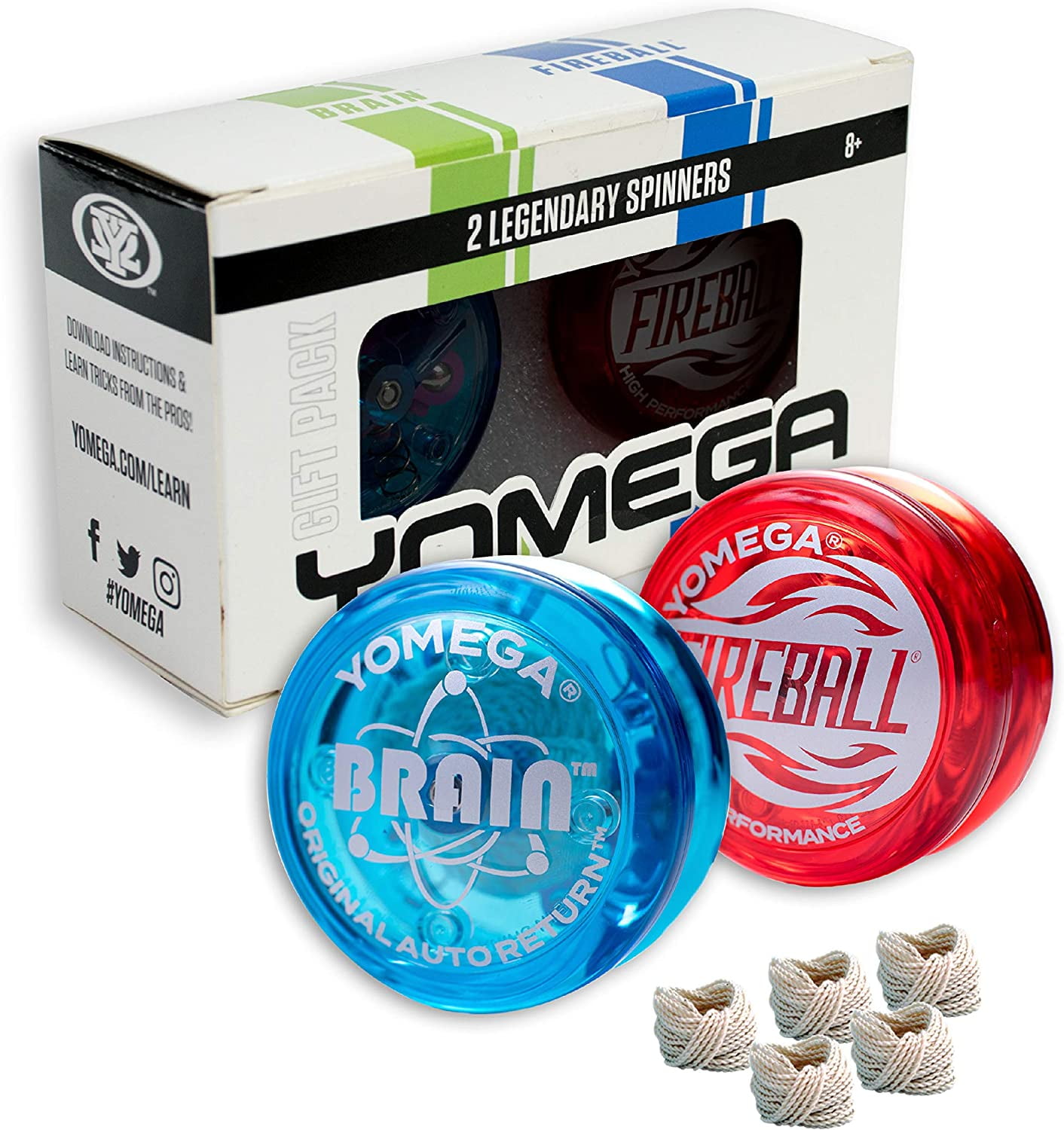 Yomega 2 Pack Gift Set Fireball and Brain Yo Yo Colors Will Vary Yomega 2 Pack Gift Set Fireball and Brain Yo Yo Colors Will Vary