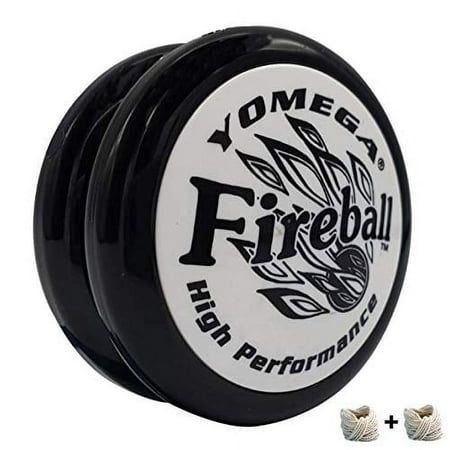 Yomega Fireball - Professional Responsive Transaxle Yoyo, Great for Kids and Beginners To Perform Like Pros + Extra 2 Strings & 3 Month Warranty (Black)