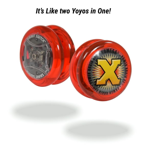 Yomega Power Brain XP yoyo - Includes Synchronized Clutch and a Smart Switch which enables Players to Choose Between auto-Return and Manual Styles of Play + Extra 2 Strings (red)