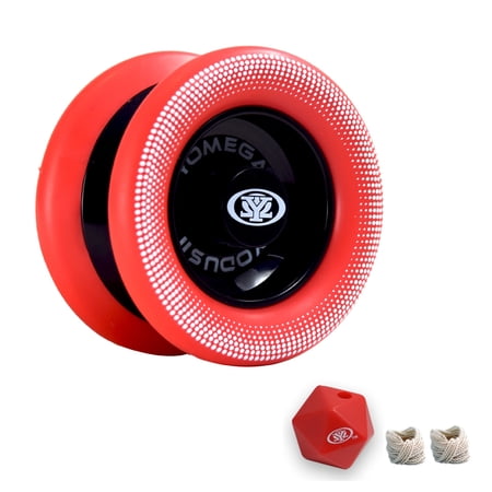 Yomega Xodus II YoYo– Includes Roller Bearing Technology, Rubber Rims and Wing Shape Design – Professional Responsive YoYos Intermediate Level Play (Black Red)