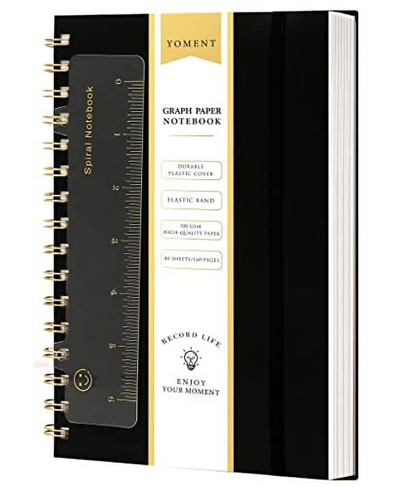 Yoment Graph Paper Spiral Notebook A5 Graphing Notebook 160 Pages Graph