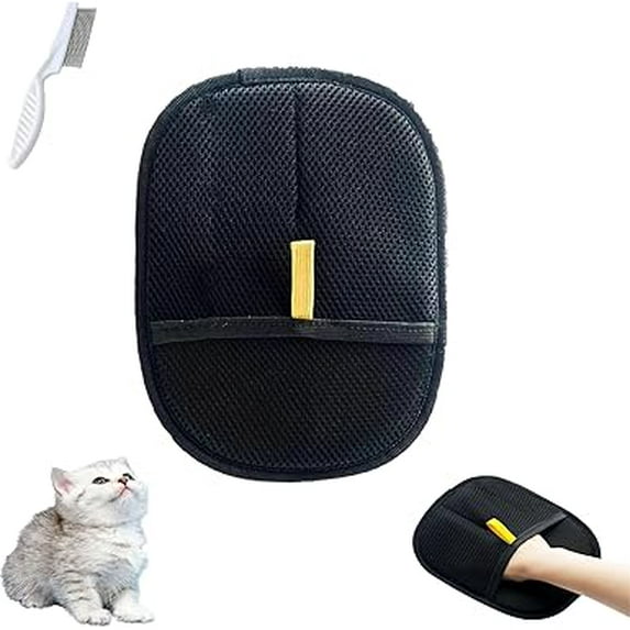Yomi Pet Hair Remover Glove, Double-Sided Grooming Gloves For Pets, Reusable, Cat And Dog Hair Removal Kit