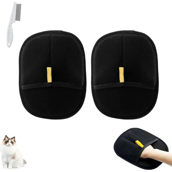 Yomi Pet Hair Remover Glove, Yomi Pet Glove, Electrostatic Pet Hair Remover, Static Removal Gloves for Pet Hair (Yellow*3)