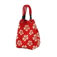 thumbnail image 1 of Yomiee Sakura Floral Knit Mini Tote Handbag for Women, Lightweight Braided Rope Handle Small Hand Bag with Magnetic Snap, Cherry Print Casual Purse for Daily Shopping Beach Vacation Outdoor Daily, 1 of 6