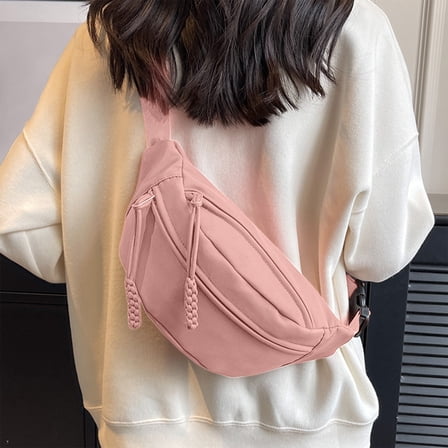 Yomikausa Crossbody Bags for Women,Crossbody Bags,Trendy Medium Crescent Bag,Mobile Phone Waist Bag,casual Sports Messenger Bag Wallet Key(Pink)