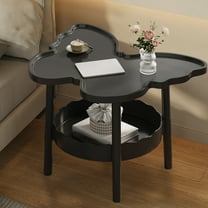 Small Table,2-Tier Butterflies Shape Small End Table,Small Side Table,for Living Room Bedroom Balcony and Office(Green)