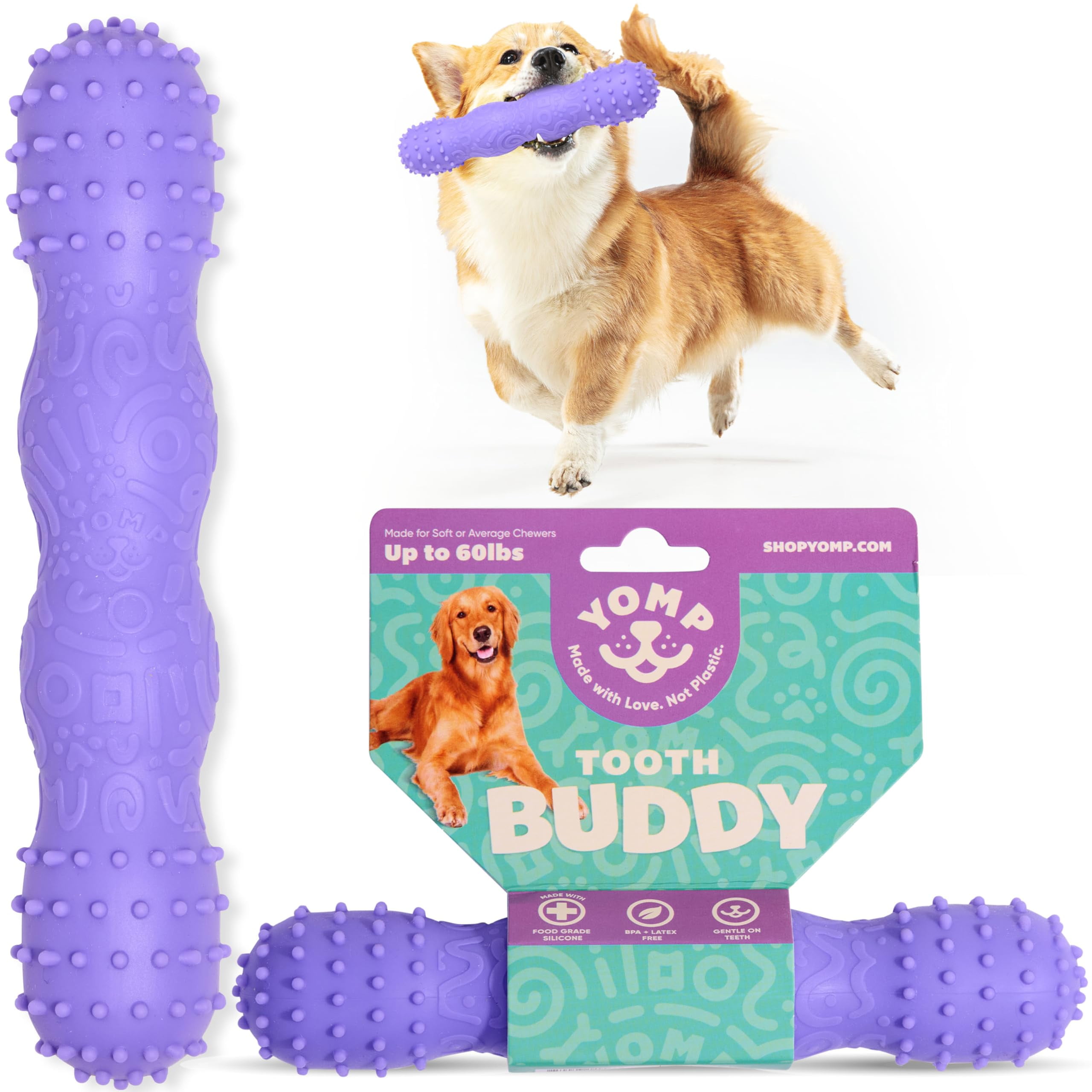 Picture of Yomp ToothBuddy Dog Dental Chew Toy - Dog Teething Toy for Soft ...