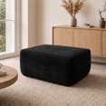 thumbnail image 1 of Yomsum Large Oversized Ottoman Bench, Corduroy Upholstered Footrest, Rectangular Floor Ottoman for Living Room, Extra Seating, Coffee Table Alternative, No Assembly, Black, 1 of 9