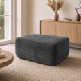 thumbnail image 1 of Yomsum Oversized Ottoman Bench, Large Rectangular Floor Ottoman, Comfortable Footrest and Extra Seating for Living Room, No Assembly Needed, Gray, 1 of 9