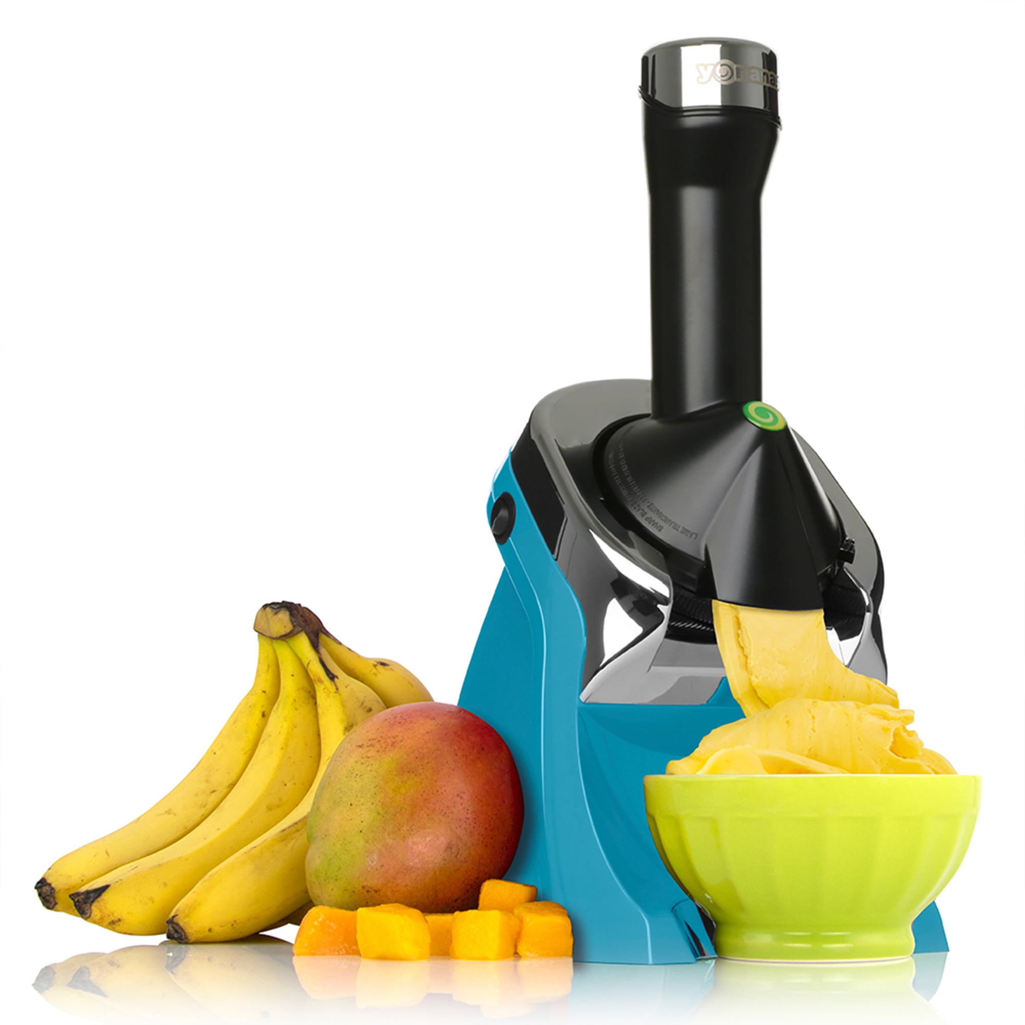 Yonanas Deluxe Healthy Soft-Serve Frozen Fruit Dessert Maker with Expanded  Recipe Book, in Teal 