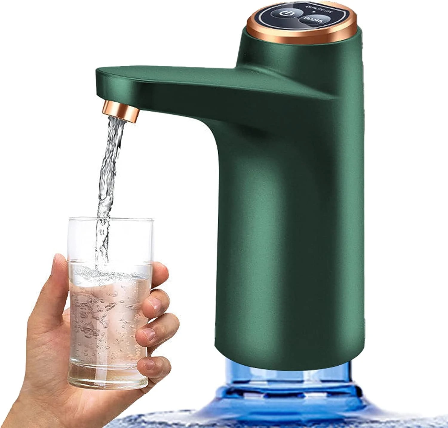 Yoncen Barreled Water Extractor Electric Household Spring Drinking Machine Pure Water Automatic Water Pressure Device (Dark Green)