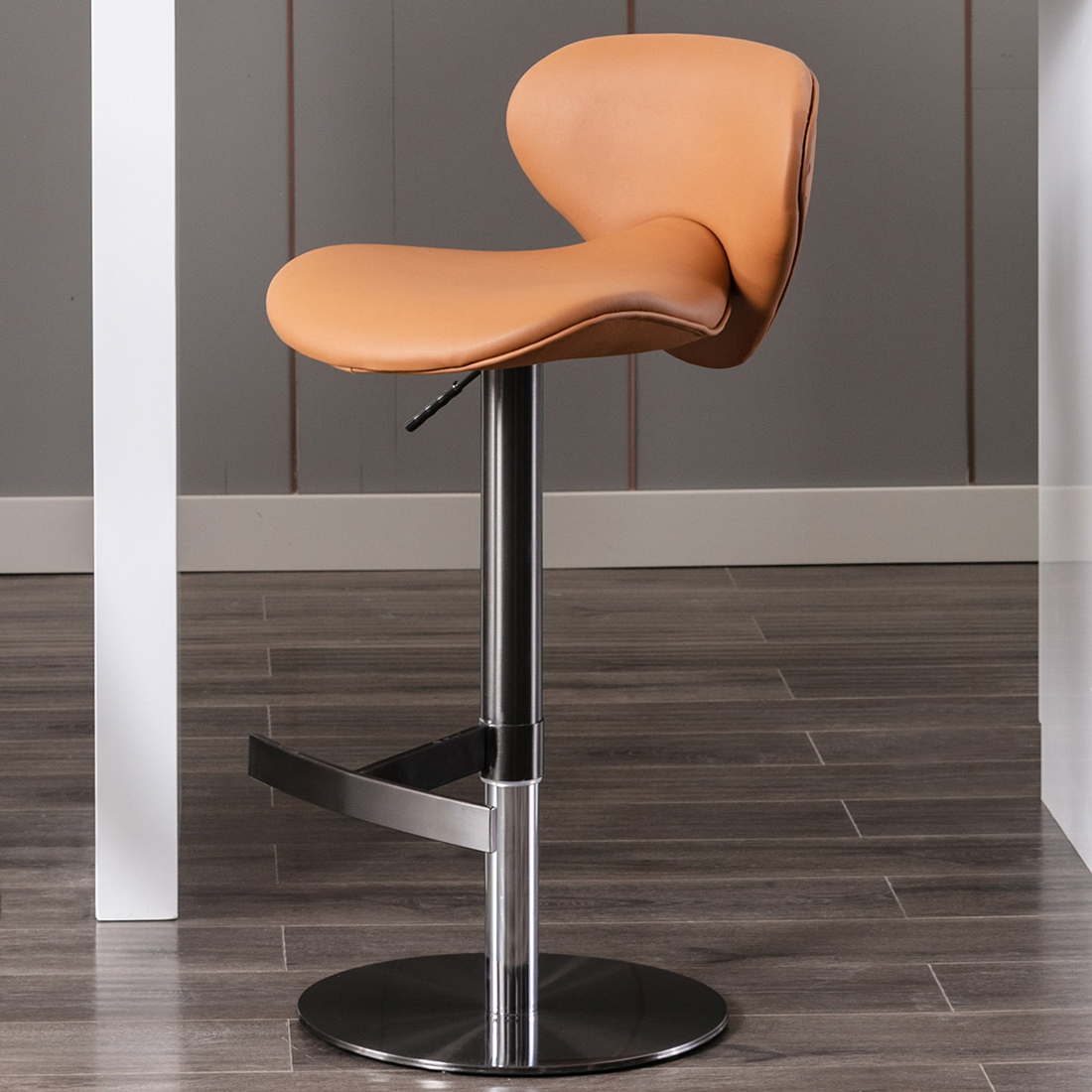 Yone jx je Swivel Titanium Stainless Steel Bar Stools Adjustable Height